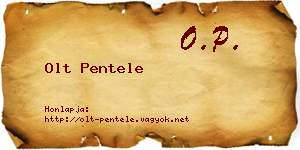 Olt Pentele névjegykártya
